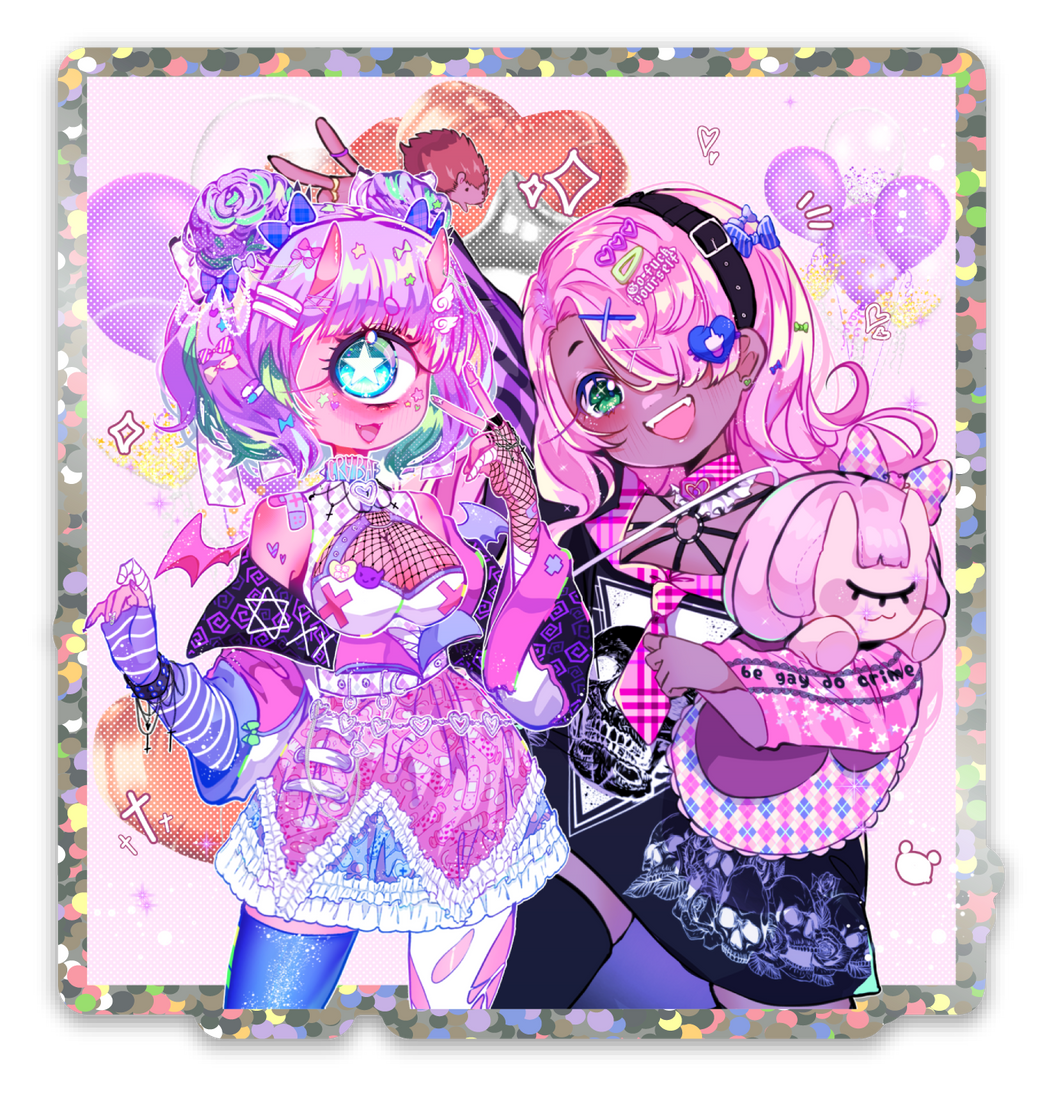 Glitter Party Sticker